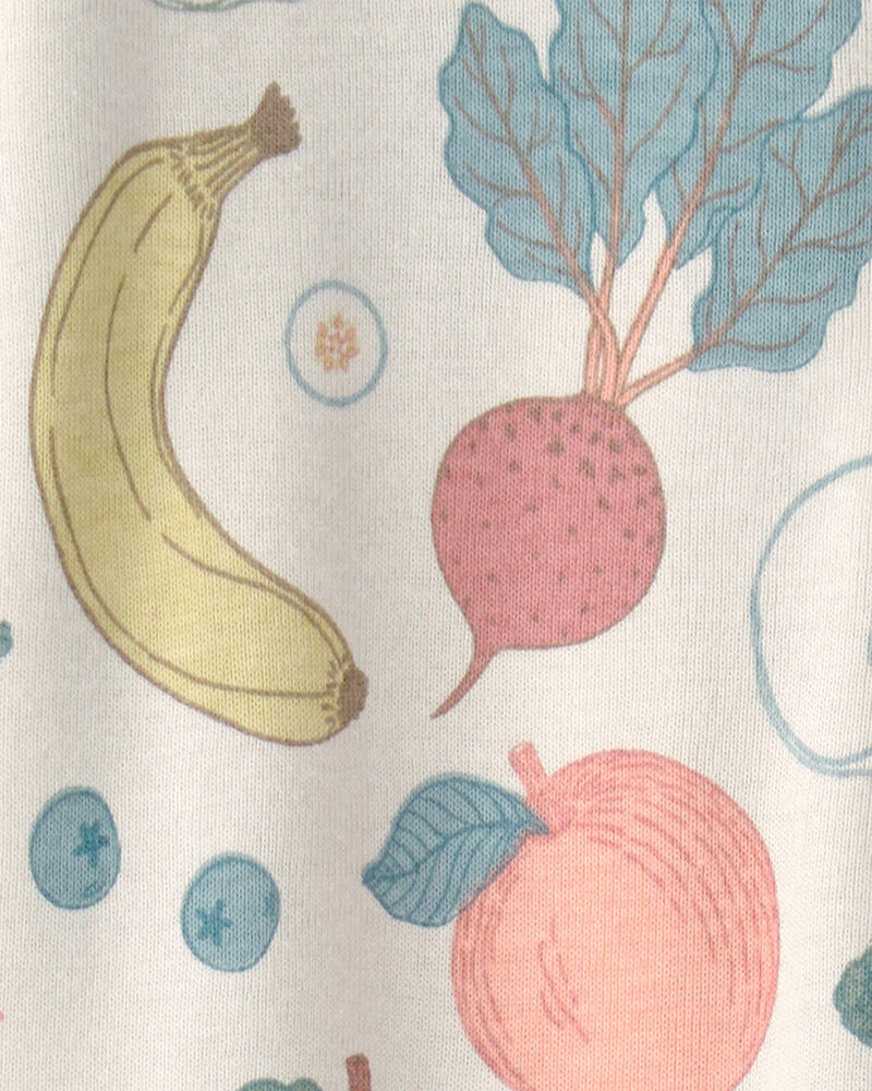 Baby Organic Cotton Sleep & Play Pyjama in Veggie Fruit Print, image 4 of 5 slides