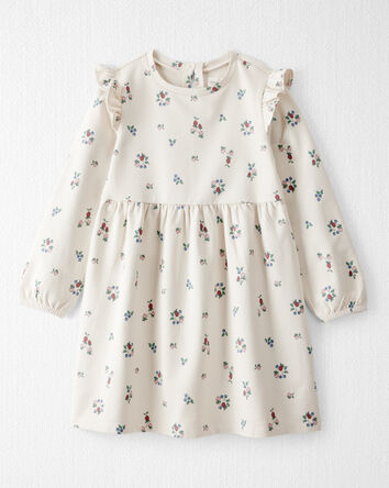 Jeune Robe en jersey bouclette de coton biologique avec imprimé Berry Blossom, 