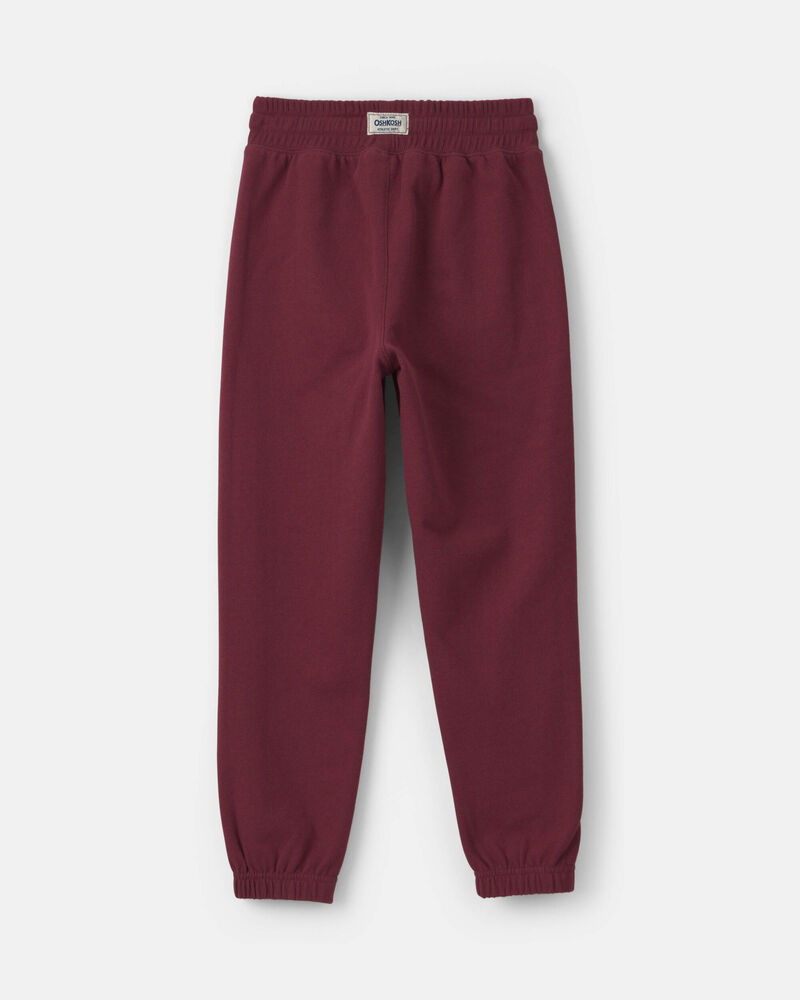 Boys French Terry Joggers - Burgundy, image 2 of 5 slides