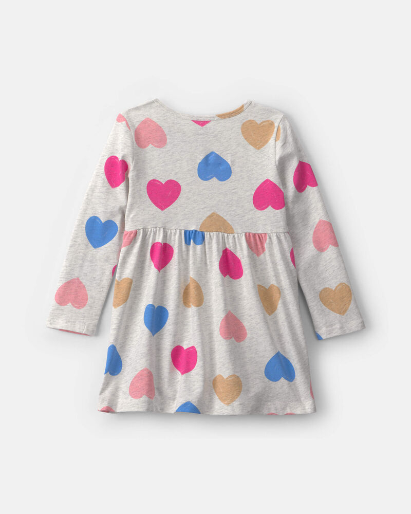 Toddler Girl Heart Long-Sleeve Dress, image 2 of 4 slides