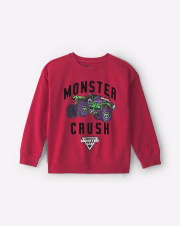Gar&ccedil;ons - Chandail ouat&eacute; &agrave; imprim&eacute; Monster Jam &ndash; Rouge, 