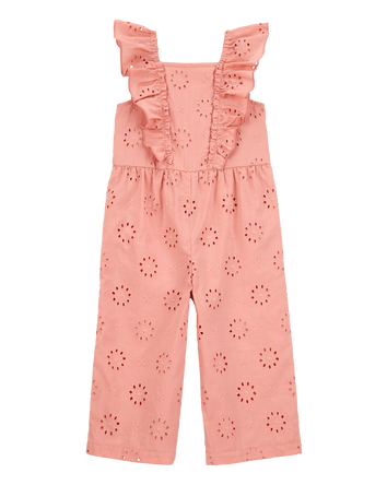Toddler Eyelet Flutter Jumpsuit - Pink, 