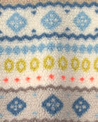 Boys Fair Isle Teddy Fleece Pullover Sweatshirt, image 2 of 3 slides