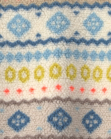 Boys Fair Isle Teddy Fleece Pullover Sweatshirt, 