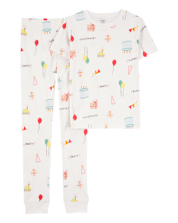 Kid 2-Piece Birthday 100% Snug Fit Cotton Pyjamas, 