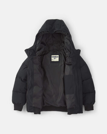 Boys Sleek Bubble Urban Jacket- Black , 