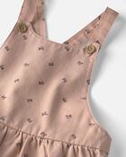 Toddler Girl Organic Cotton Twill Wide Leg Overalls, image 3 of 5 slides