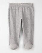 Baby Boy Organic Cotton Rib Footed Pants, image 1 of 4 slides