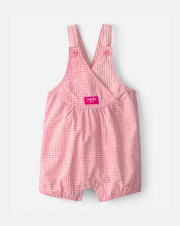 Baby Girl Gingham Shortall - Pink, 