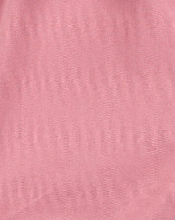 Baby Sleeveless Canvas Romper -Pink, 