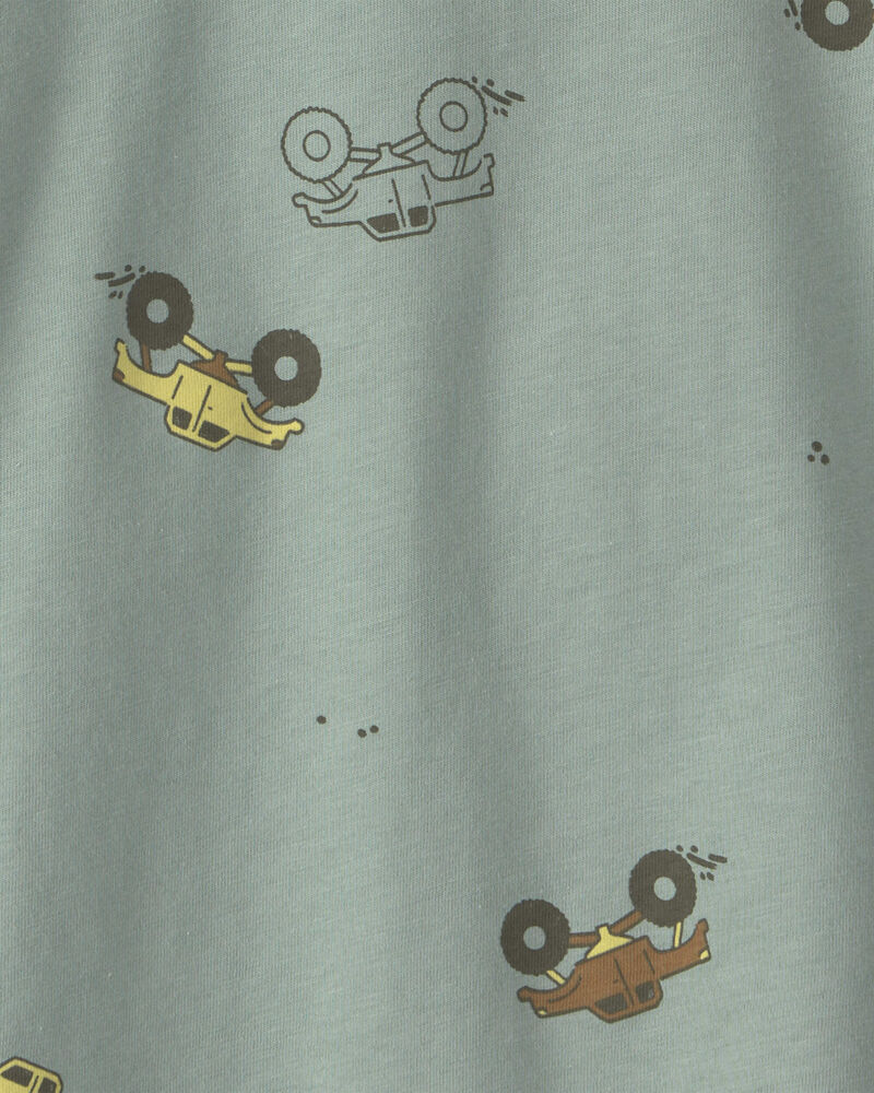Toddler Boy Monster Truck Long-Sleeve T-Shirt - Green, image 2 of 3 slides