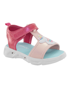 Toddler Unicorn Rainbow Light Up Sandals, image 1 of 7 slides