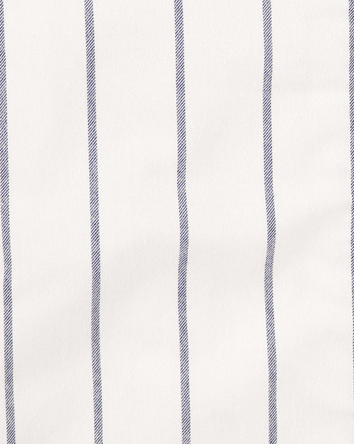 Kid Striped Baseball Button-Down Shirt, 