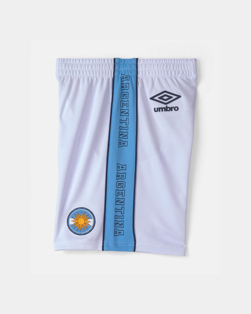 Kid Umbro Argentina Mesh Soccer Shorts - Light Blue/White, image 4 of 7 slides