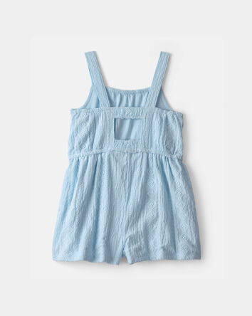 Toddler Girl Textured Romper - Light Blue, 