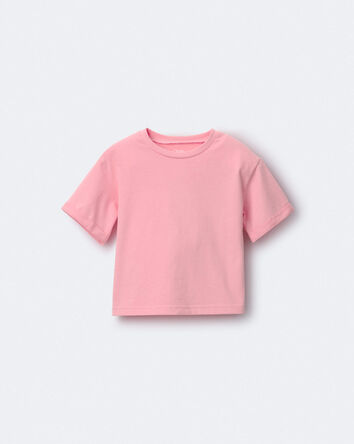 Tout-petit fille - T-shirt &agrave; manches roul&eacute;es - Rose clair, 