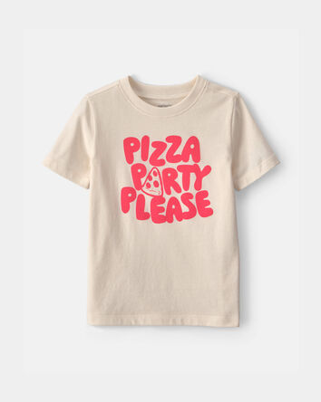 Toddler Pizza Graphic Tee - Cream, 