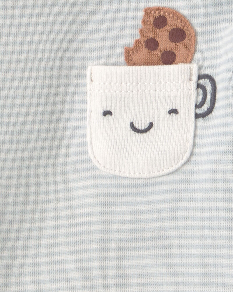 Baby Boy 4-Pack Milk & Cookies Long-Sleeve Multipack Bodysuits, image 5 of 6 slides