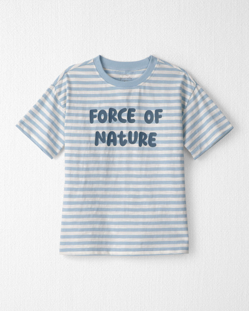Kid Organic Cotton 'Force of Nature' Striped Tee, image 1 of 4 slides