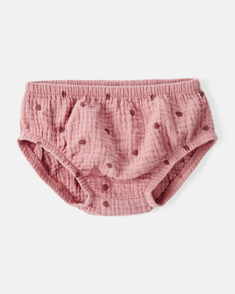 Baby Girl 2-Piece Acorn Print Short-Sleeve Dress Set - Pink, image 3 of 6 slides