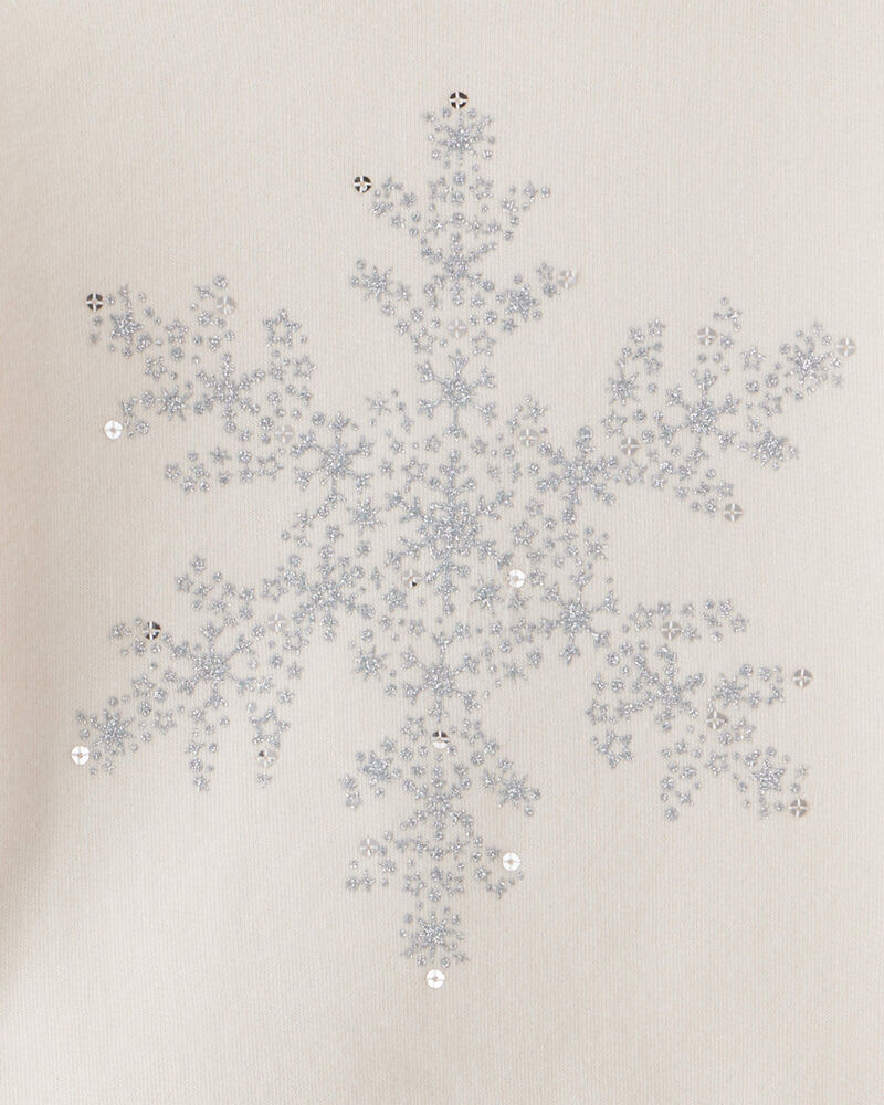 Toddler Girl 2-Piece Snowflake Print Long-Sleeve Top & Skirt Set, image 3 of 4 slides