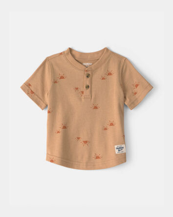 Baby Boy Sun Henley Top - Yellow, 