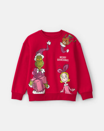 Filles - Chandail en molleton de No&euml;l Le Grincheux de Dr. Seuss &ndash; Rouge, 