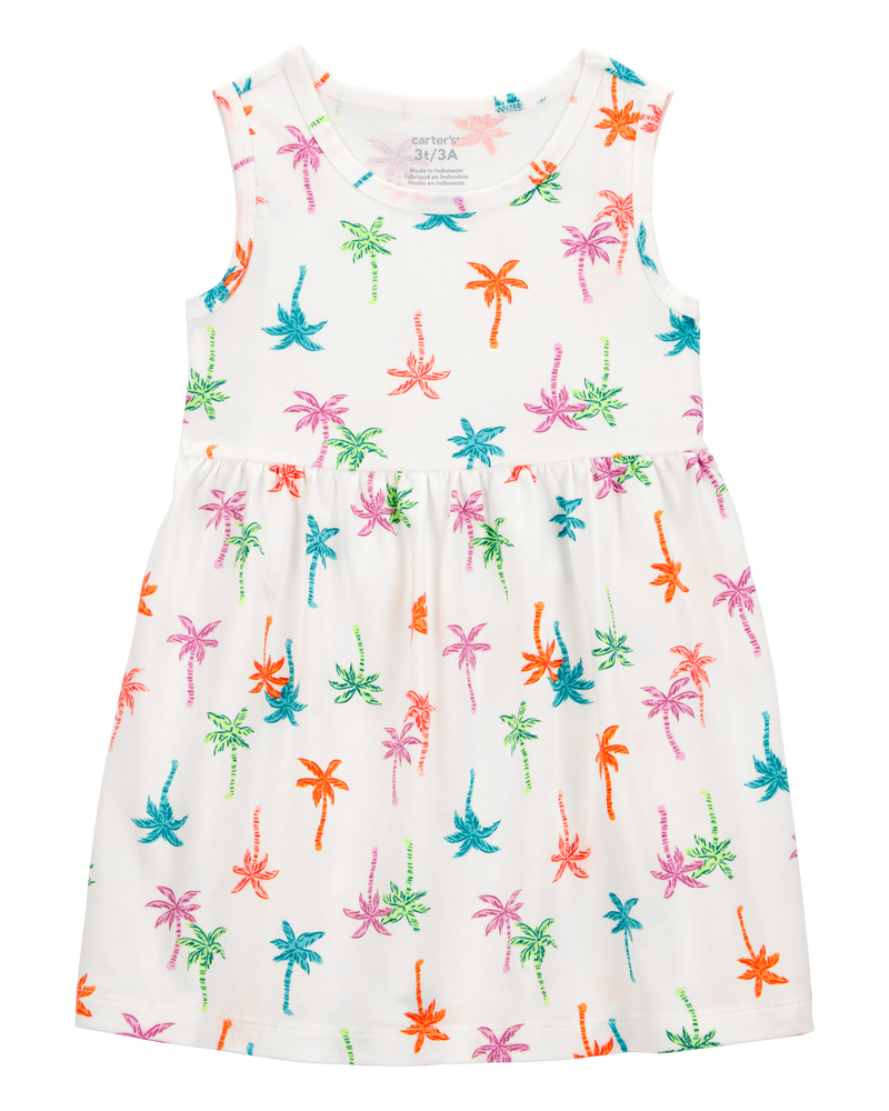 Toddler Palm Tree Tank Dress, image 1 of 4 slides