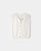Filles - Ensemble 2 pi&egrave;ces avec gilet - Blanc, image 2 sur 4 diapositives