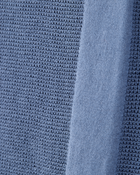 Kid Double Stripe Polo Knit Shirt - Blue, image 2 of 4 slides