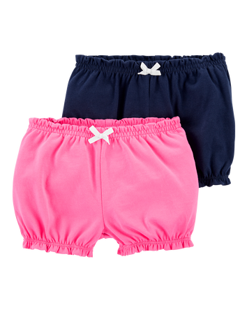 Baby Girl 2-Pack Cotton Shorts, 