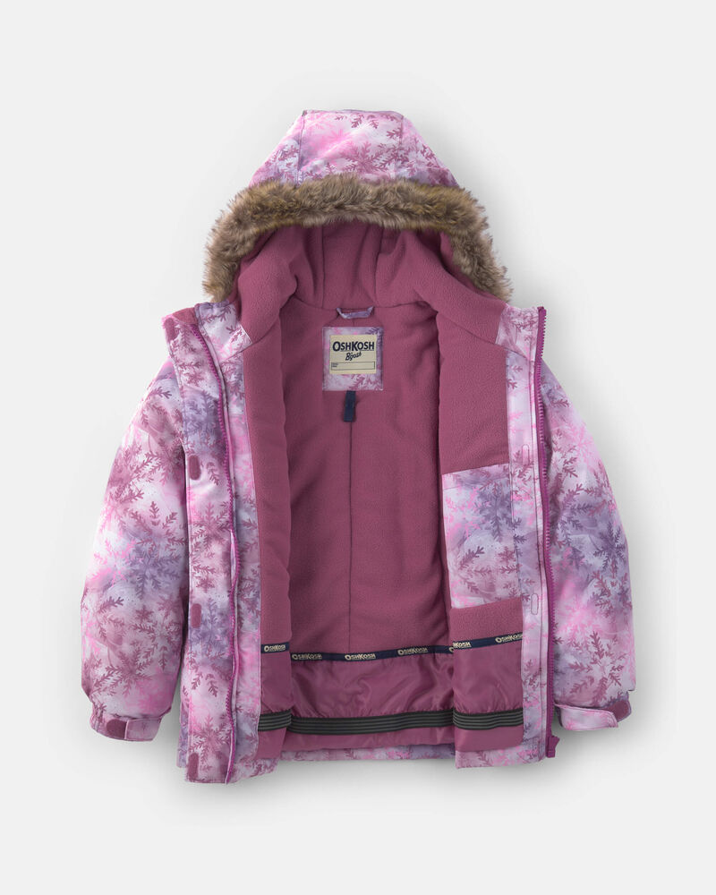 Girls  2 Piece Snowflake Snowsuit- Purple, image 4 of 13 slides
