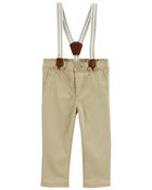 Bébé Pantalon en sergé avec bretelles, image 1 sur 3 diapositives