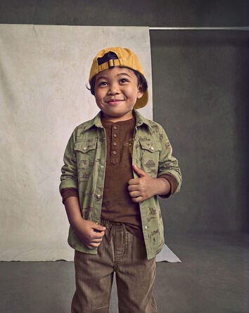 Toddler Boy Western Jeans - Brown, 