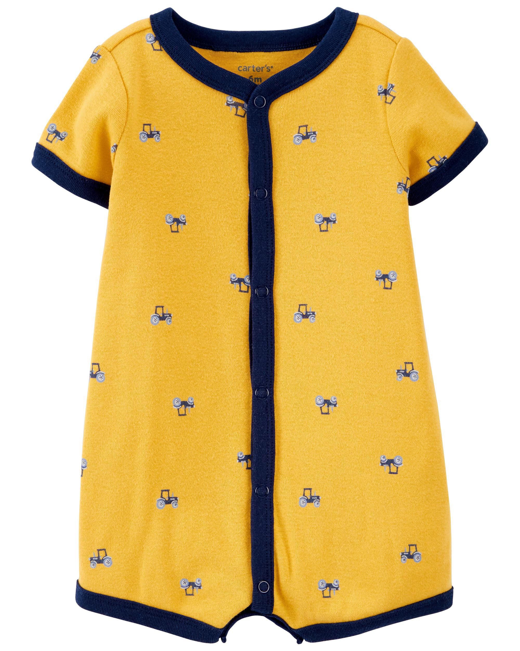 Tractor Snap Front Romper