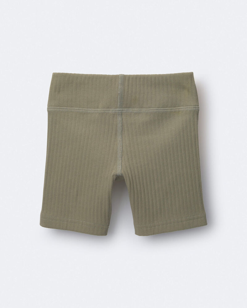 Toddler Girl Brooklyn Bike Shorts - Olive, image 2 of 3 slides
