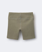 Toddler Girl Brooklyn Bike Shorts - Olive, image 2 of 3 slides