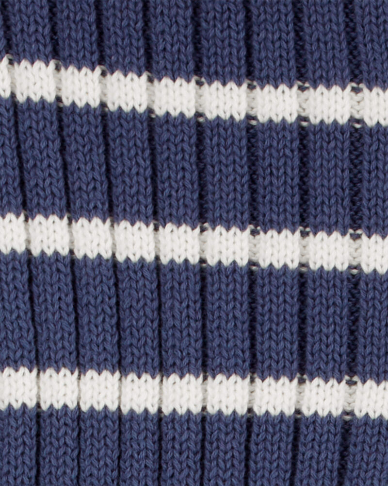 Bébé Pantalon en tricot avec chandail côtelé rayé, image 3 sur 4 diapositives