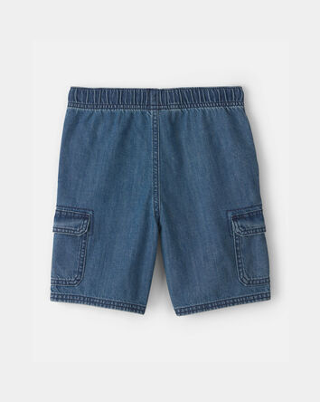 Gar&ccedil;ons - Short cargo en denim - D&eacute;lav&eacute; fonc&eacute;, 