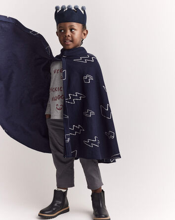 Toddler Lightening Bolt Dress Up Cape - Navy, 