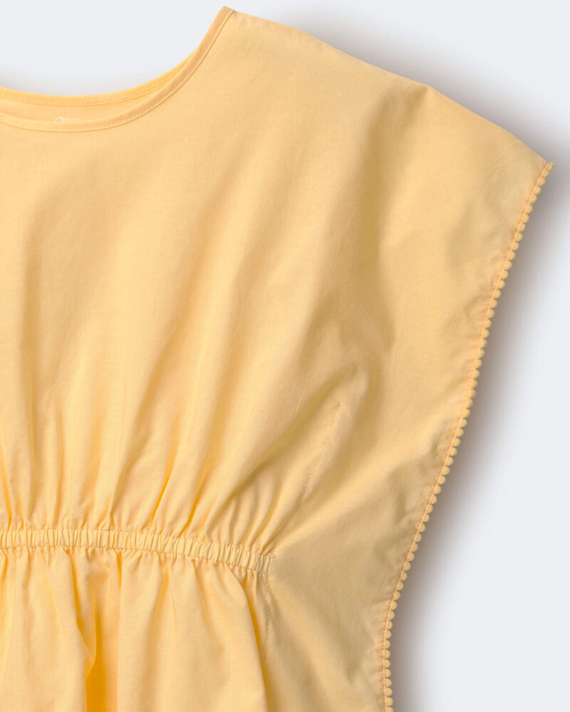 Toddler Girl Pom-Pom Swim Coverup - Yellow, image 5 of 5 slides