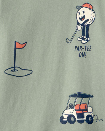 Toddler Boy Golf Long-Sleeve Graphic Tee - Green, 