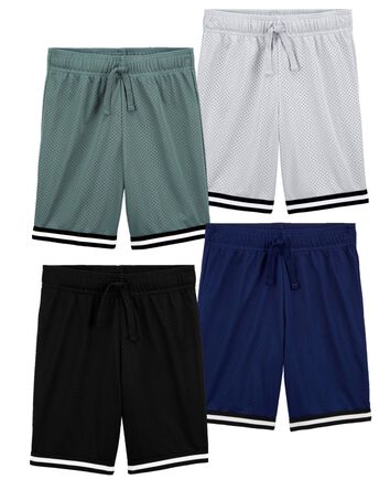 Emballage de 4 shorts de sport préférés en filet pour jeunes, 