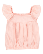 Toddler Girl Flutter Fashion Top - Pink, image 1 of 3 slides