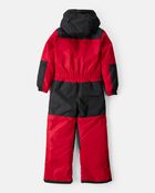 Kid 1-Piece Taslan Snowsuit - Red, image 2 of 5 slides