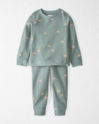 Toddler Waffle Knit Set Made with Organic Cotton in Happy Rainbows, image 1 of 5 slides