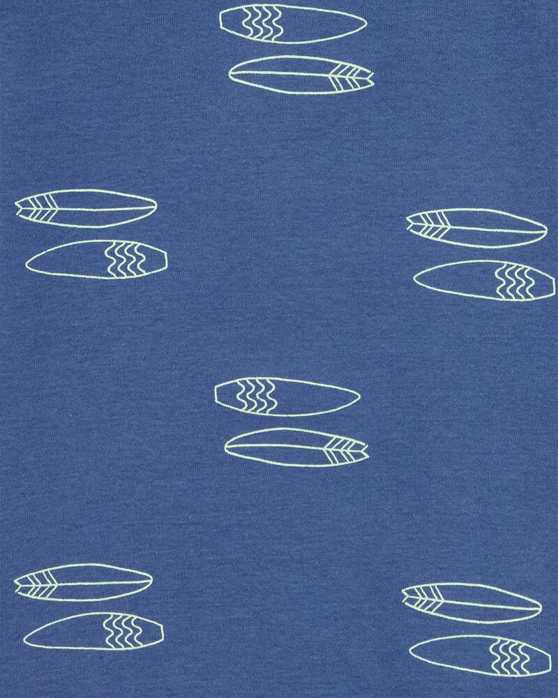 Kid 4-Piece Shark Surfboard 100% Snug Fit Cotton Pyjamas, image 2 of 4 slides
