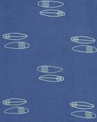 Kid 4-Piece Shark Surfboard 100% Snug Fit Cotton Pyjamas, image 2 of 4 slides