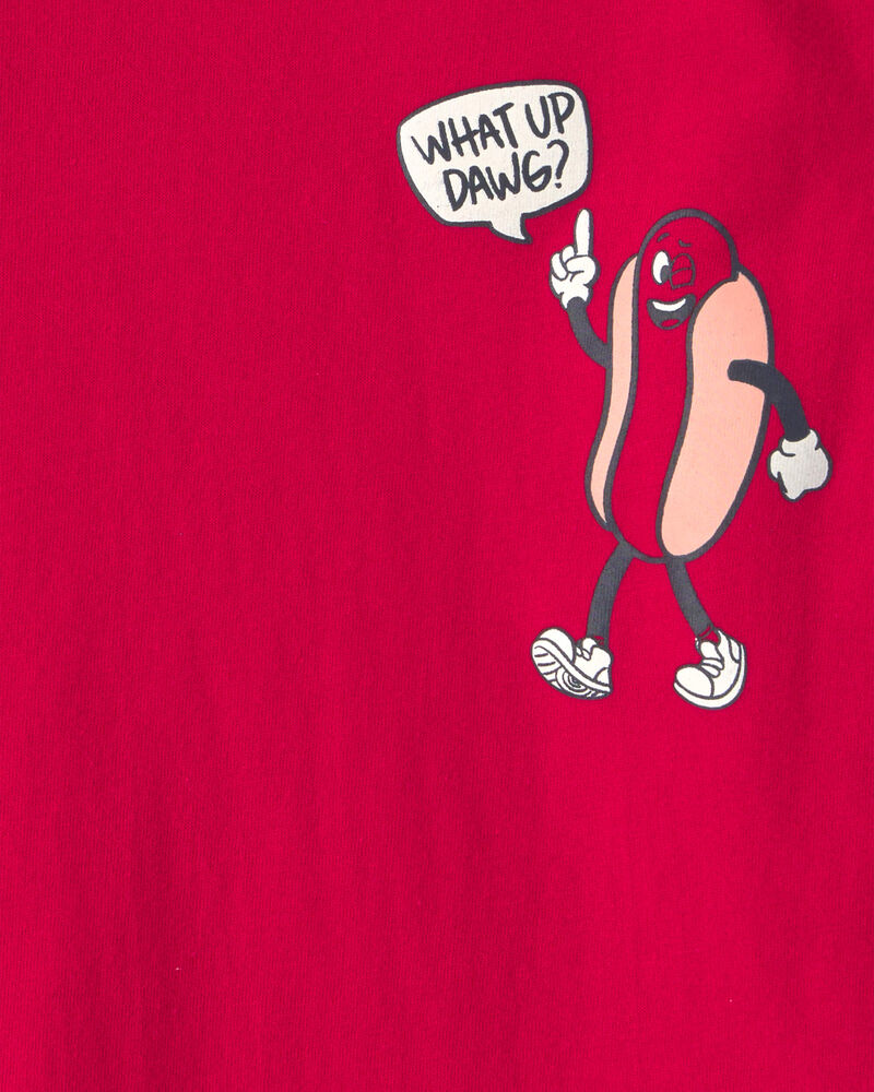 Toddler Boy Hot Dog Graphic Tee - Red, image 2 of 3 slides