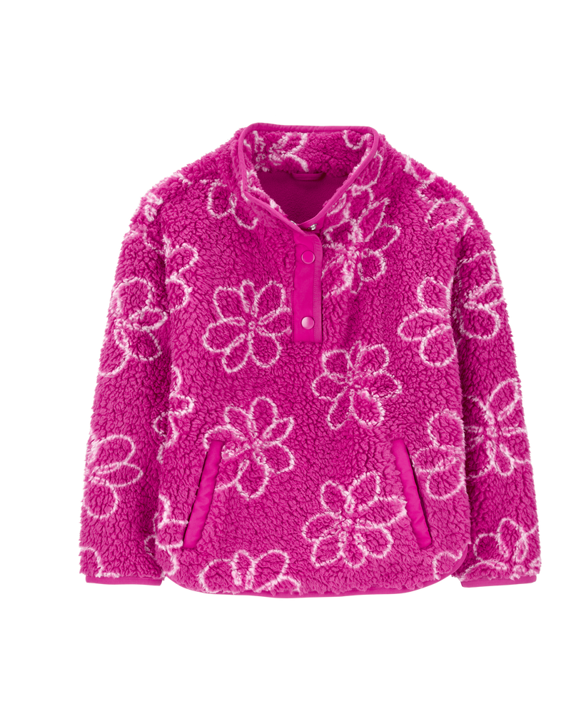 Pink Kid Floral Sherpa Pullover Carter s Oshkosh Canada